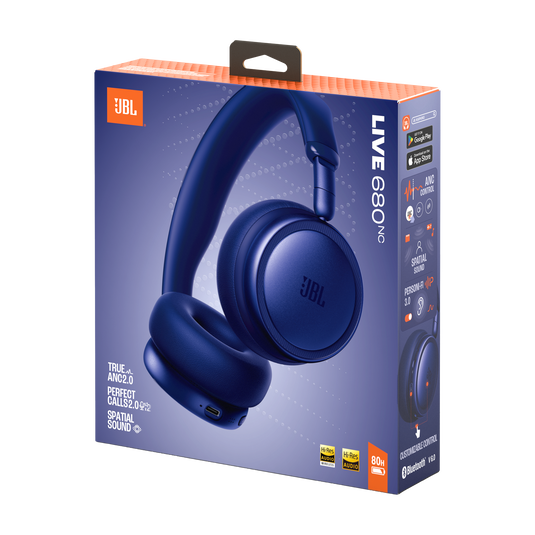 JBL LIVE 680 NC ブルー ワイヤレスヘッドホン JBL Live 680NC | Fones de ouvido on-ear sem fio com cancelamento