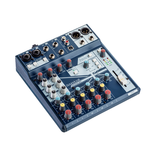 Notepad-8FX | Mixer analógico de tamanho compacto com USB I/O e