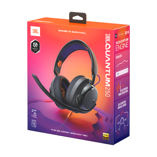 JBL QUANTUM 250 ゲーミングヘッドセット JBL Quantum 250 | Fone de ouvido gamer com fio e compatibilidade