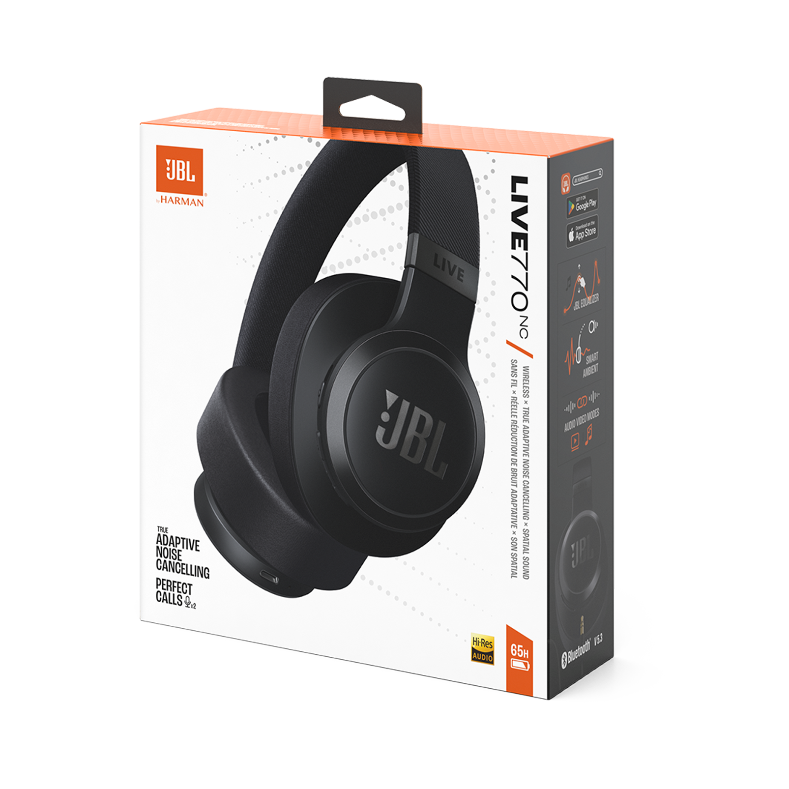 JBL LIVE770NC ブラック JBL Live 770NC | Fones sem fio com cancelamento de ruído