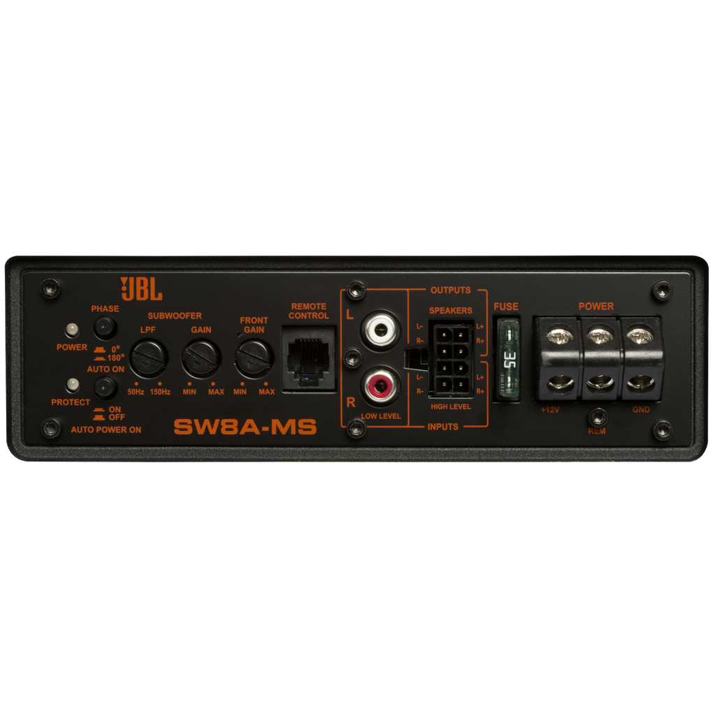 JBL SW8A-MS panel de conexiones