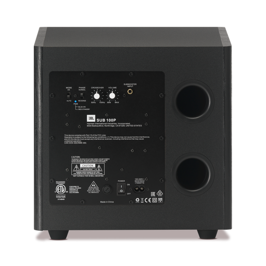 【こまっぷ】JBLのサブウーファー「Arena Sub 100P」 JBL_ArenaSUB100P_Black_1605x16