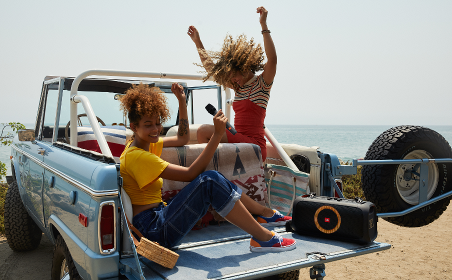 JBL PartyBox On-The-Go Show de luzes sincronizado - Image