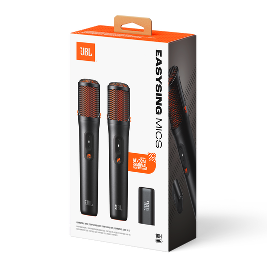 JBL EasySing Mics | Dois microfones sem fio com tecnologia de IA e