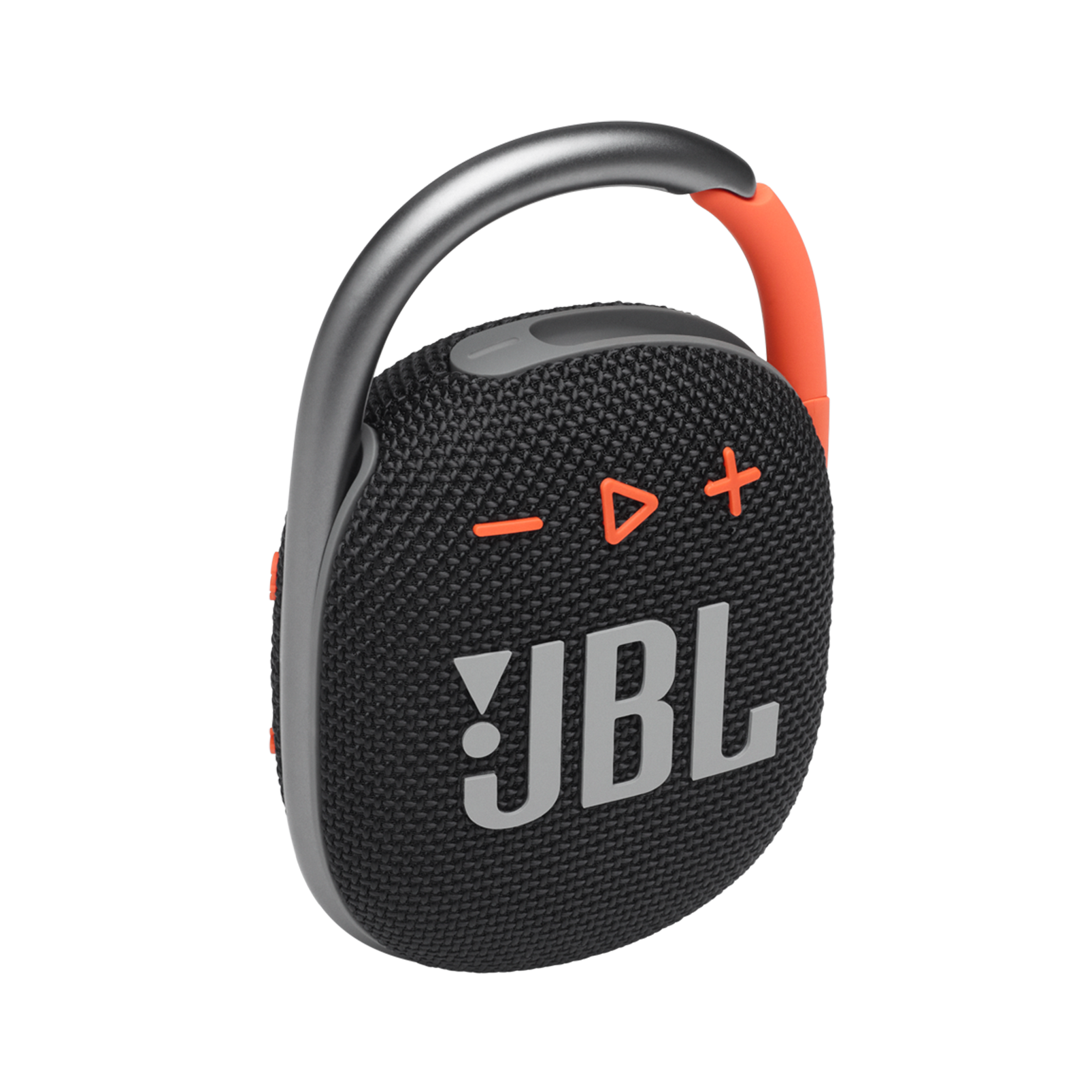 JBL Clip 4 - Black / Orange - Ultra-portable Waterproof Speaker - Hero
