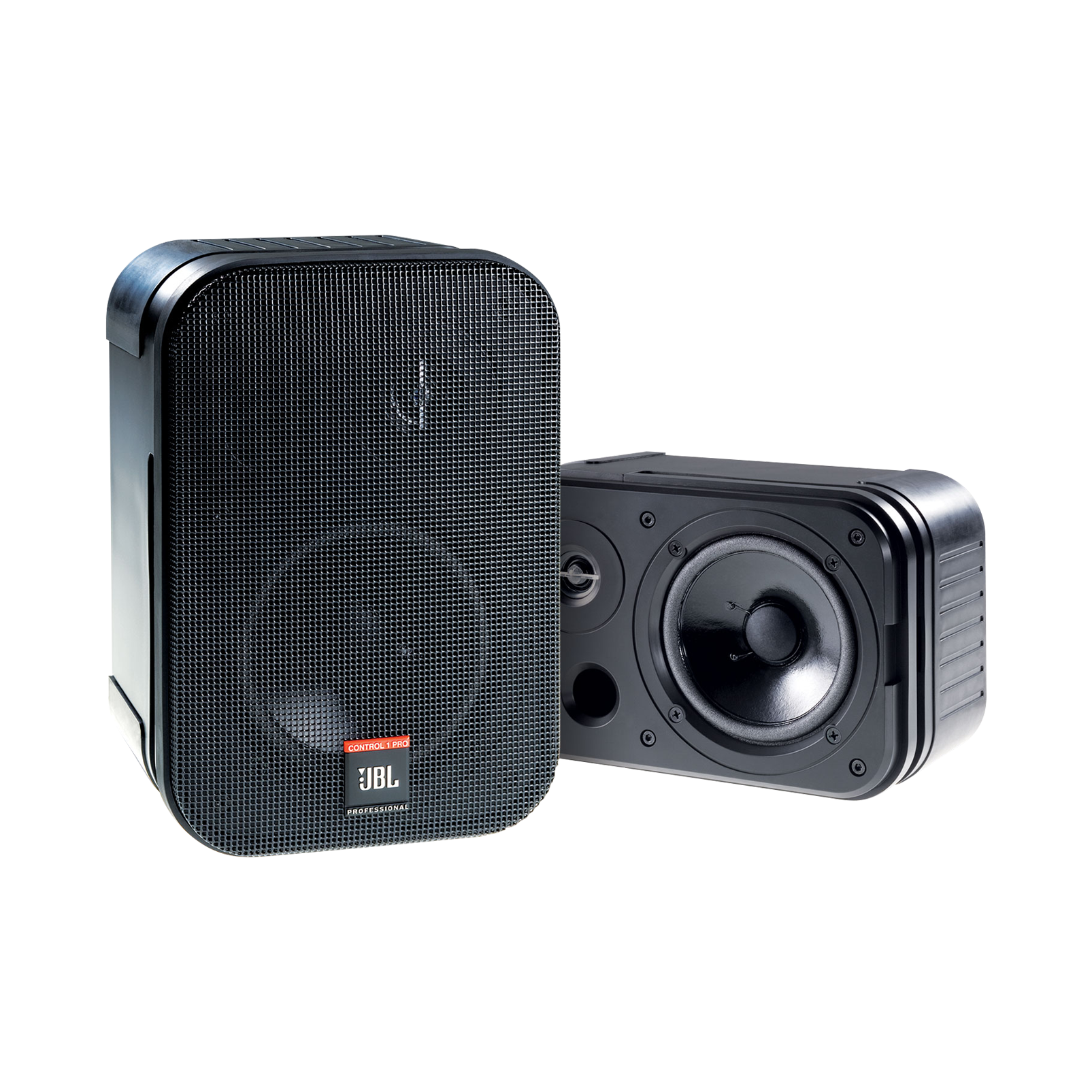 JBL Control 1 Pro - Black - Two-Way Professional Compact Loudspeaker System - Hero