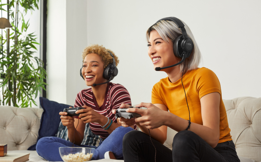 JBL Quantum 300 | Headset para jogos de PC com múltiplas conexões de fio e  microfone flip-up